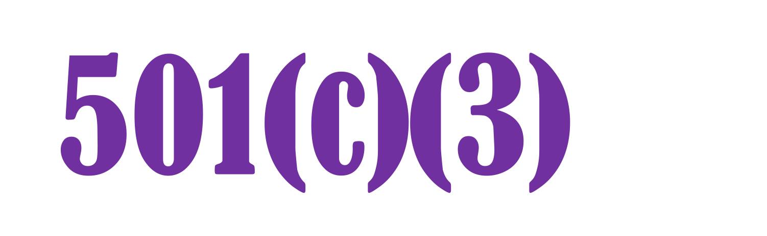 501(c)(3) in purple letters