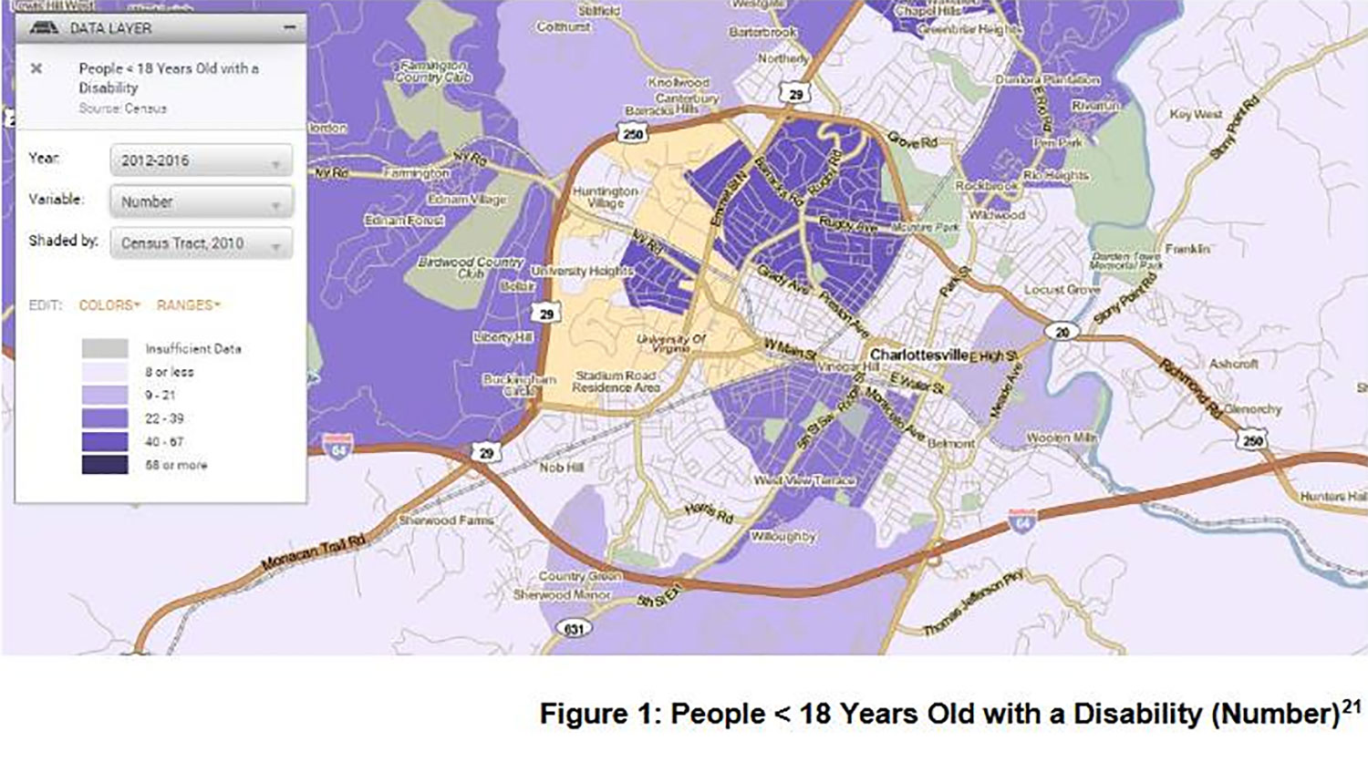 Figure 1: People < 18 Years Old with a Disability (Number) 